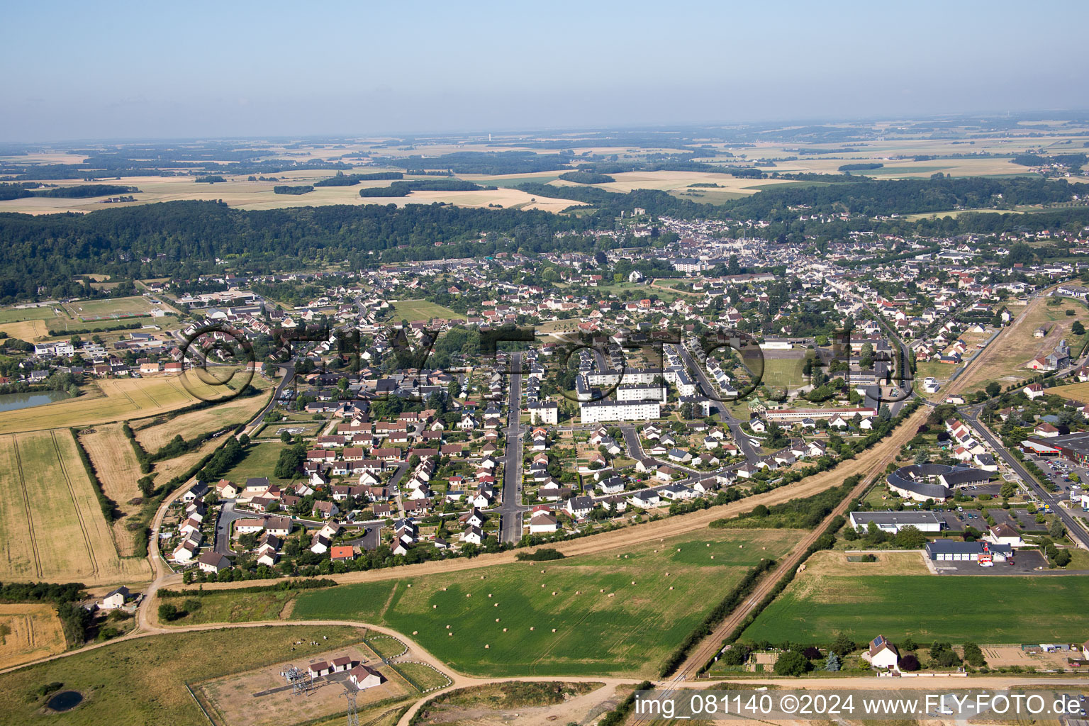 Photographie aérienne de Montoire-sur-le-Loir dans le département Loir et Cher, France