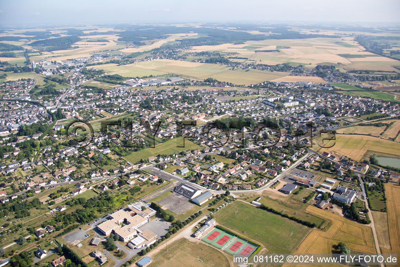 Photographie aérienne de Montoire-sur-le-Loir dans le département Loir et Cher, France