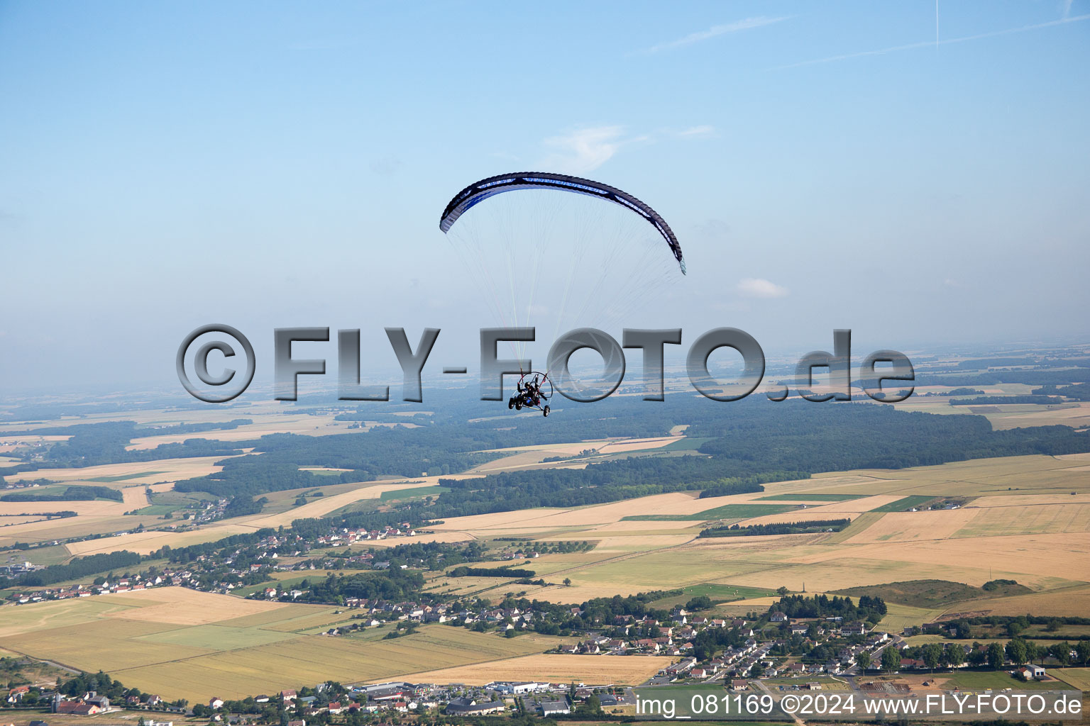 Vue oblique de Lavardin dans le département Loir et Cher, France