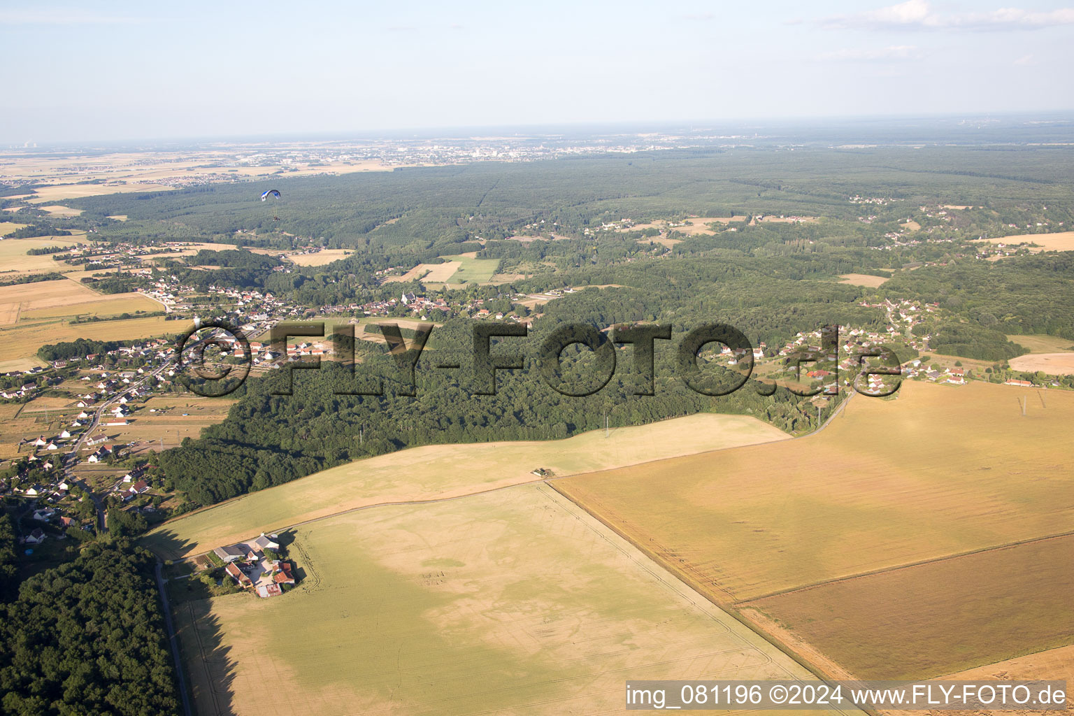 Vue aérienne de Valencisse dans le département Loir et Cher, France