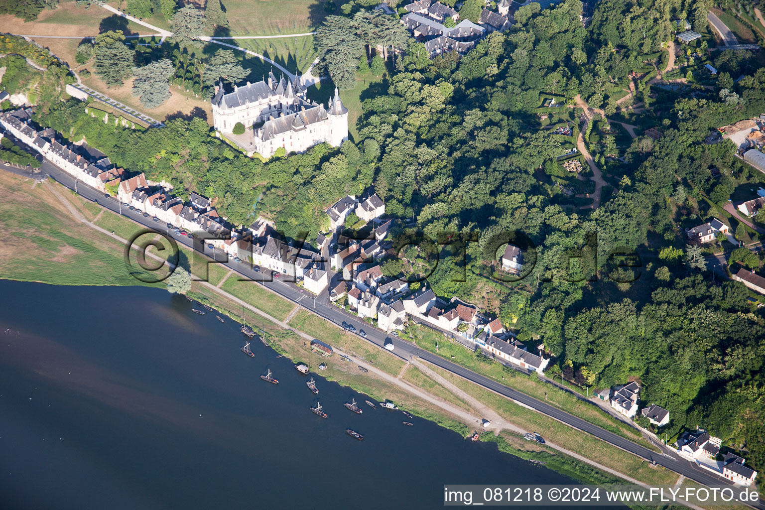 Chaumont-sur-Loire dans le département Loir et Cher, France depuis l'avion