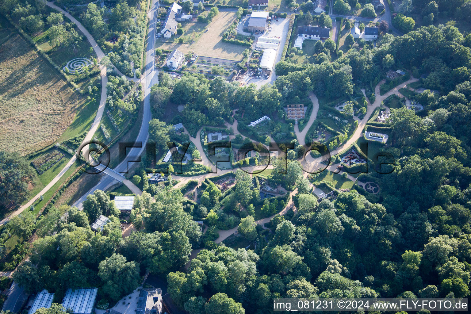 Chaumont-sur-Loire dans le département Loir et Cher, France d'en haut