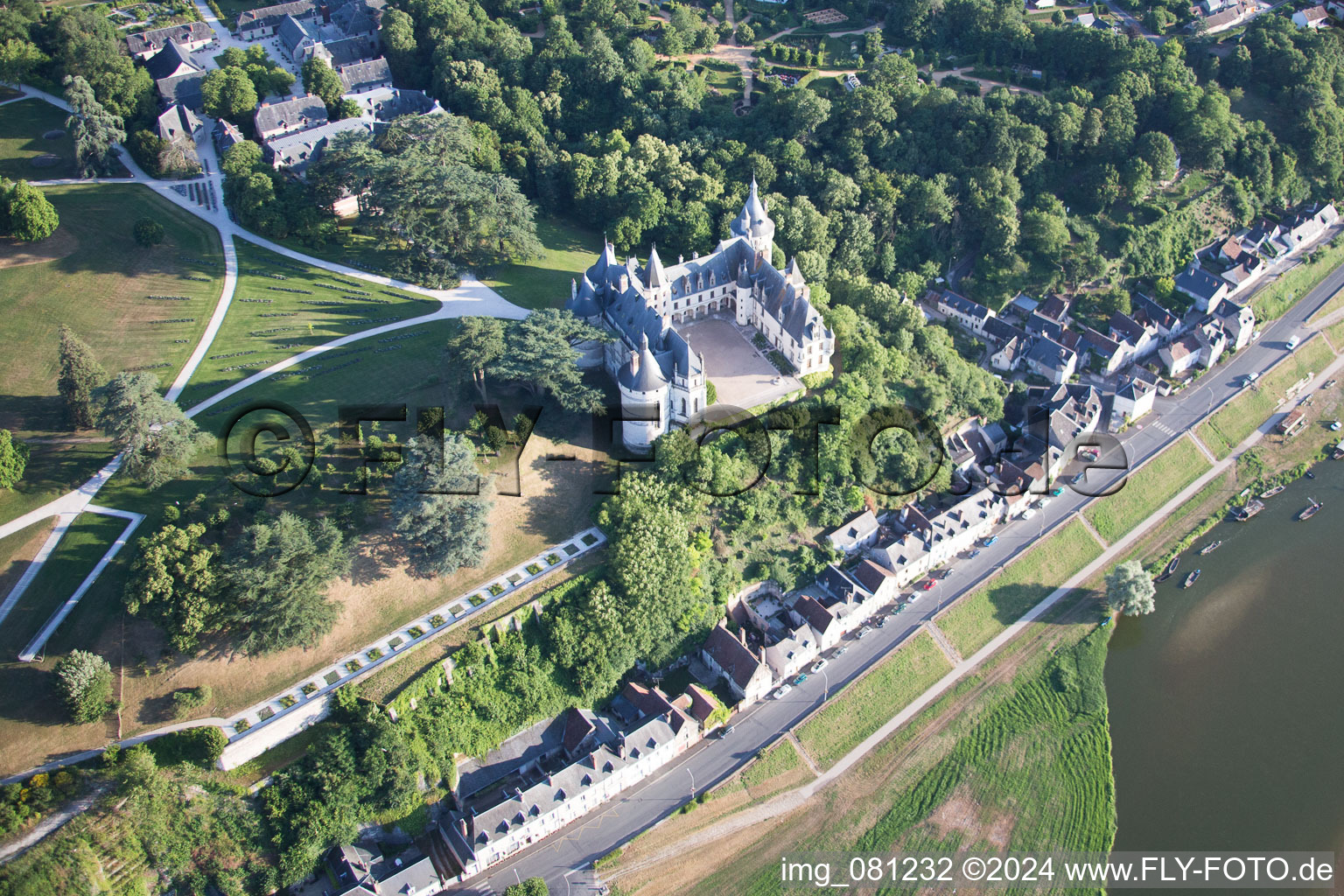 Chaumont-sur-Loire dans le département Loir et Cher, France hors des airs