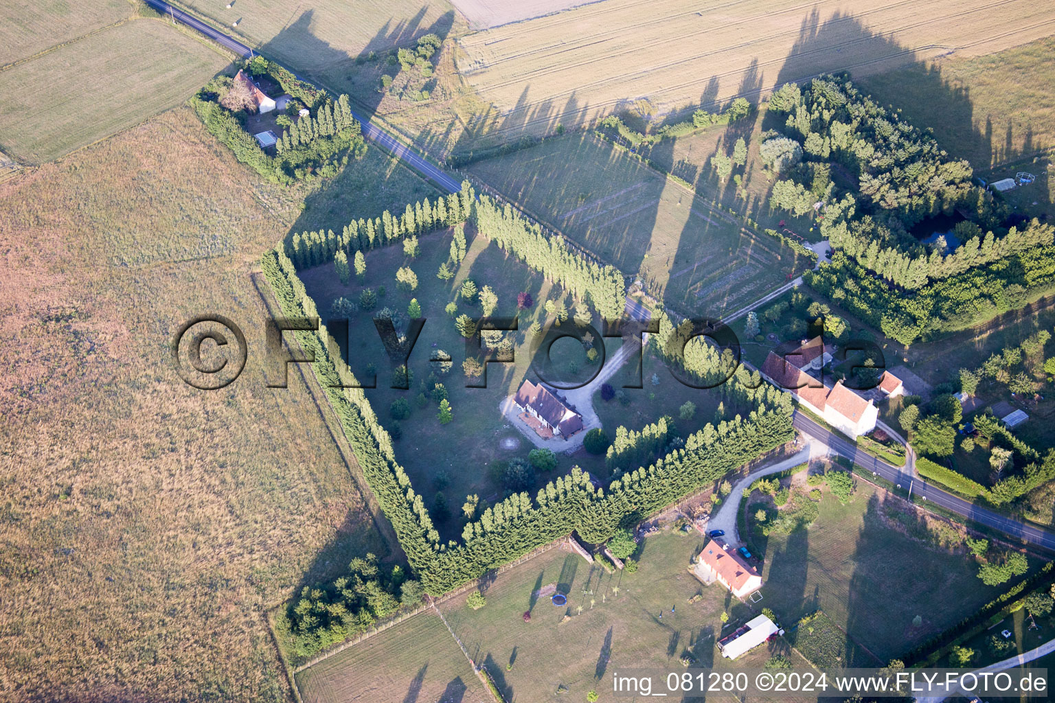 Vue aérienne de Cormeray dans le département Loir et Cher, France