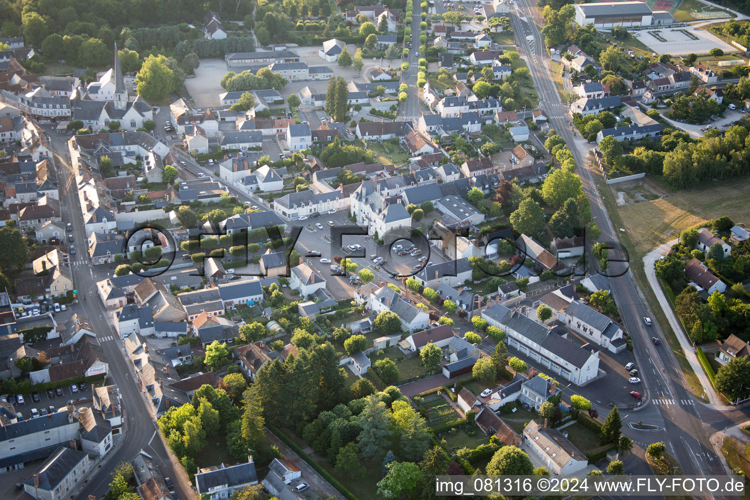 Cheverny dans le département Loir et Cher, France vue d'en haut