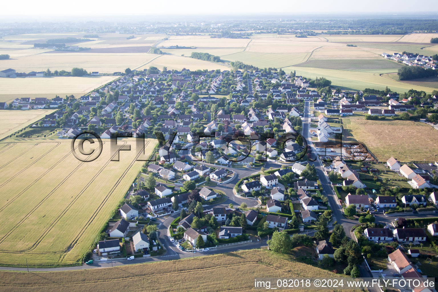 Vue aérienne de Saint-Sulpice-de-Pommeray dans le département Loir et Cher, France