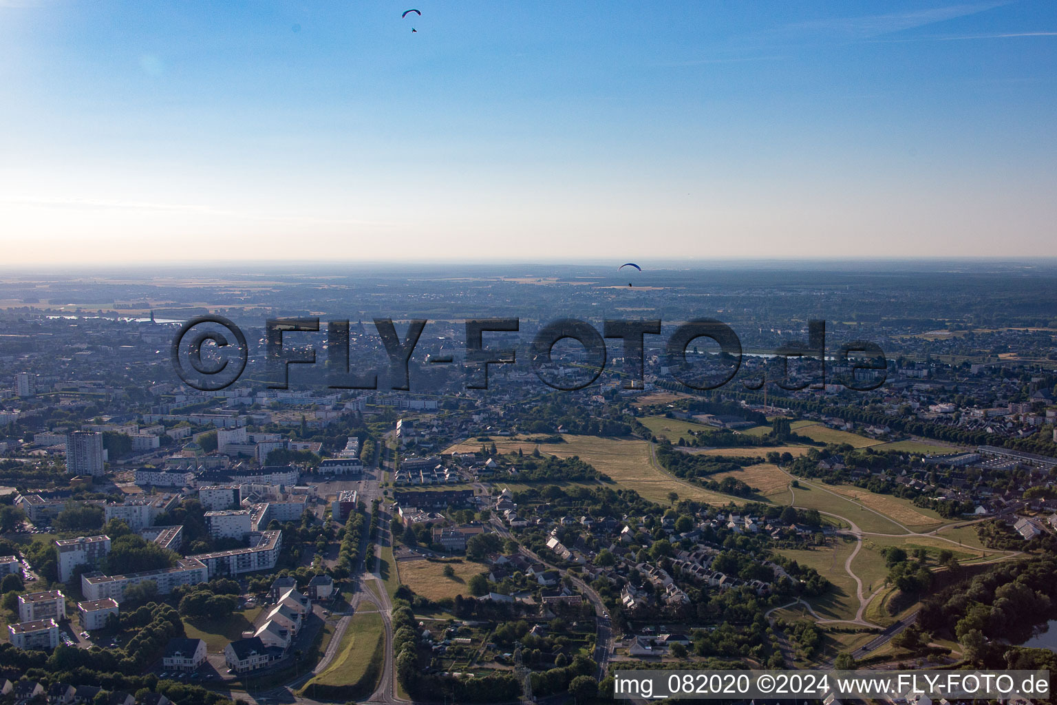 Blois dans le département Loir et Cher, France vue d'en haut