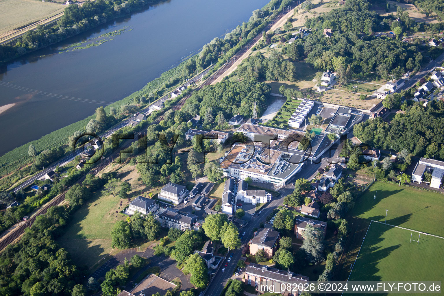 Enregistrement par drone de Blois dans le département Loir et Cher, France