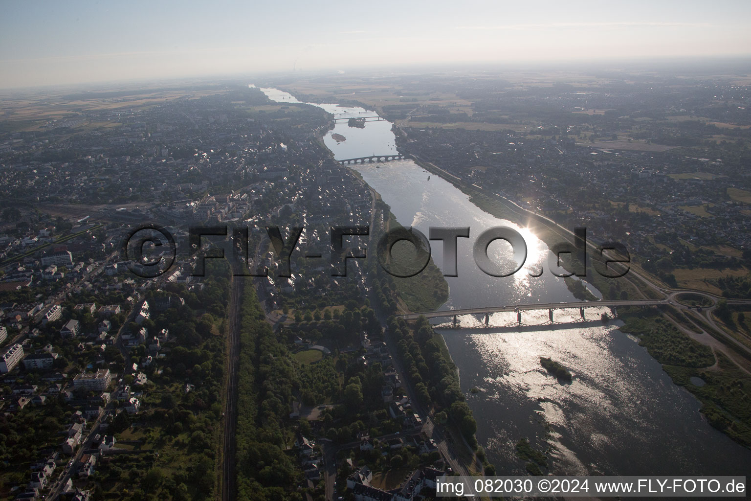 Blois dans le département Loir et Cher, France d'un drone