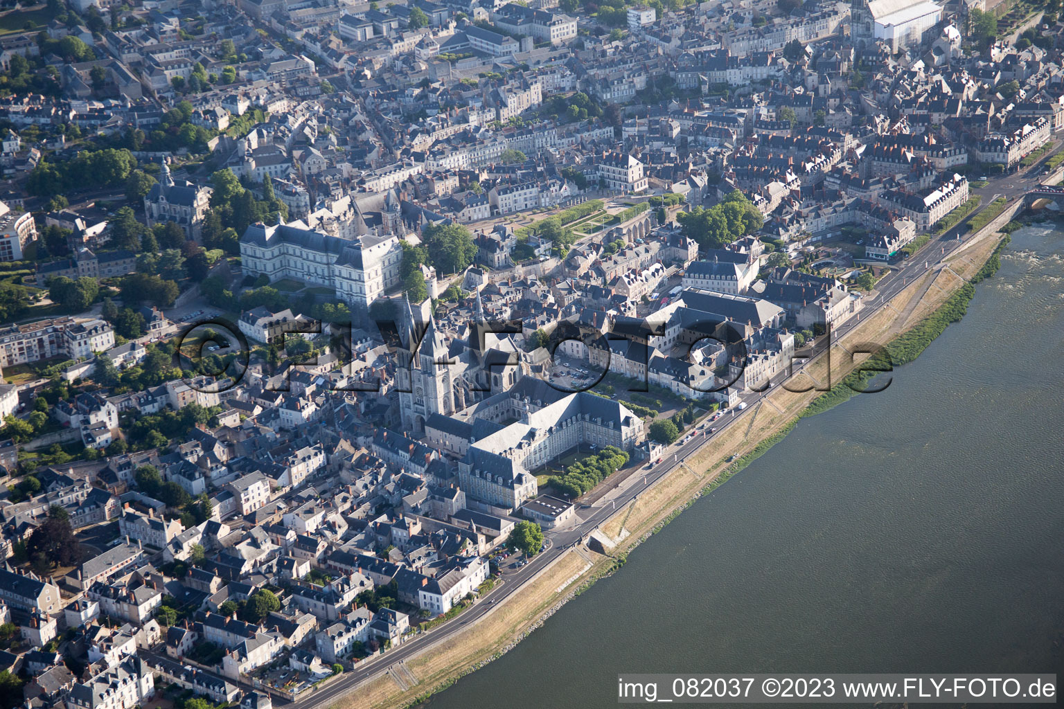 Blois dans le département Loir et Cher, France hors des airs