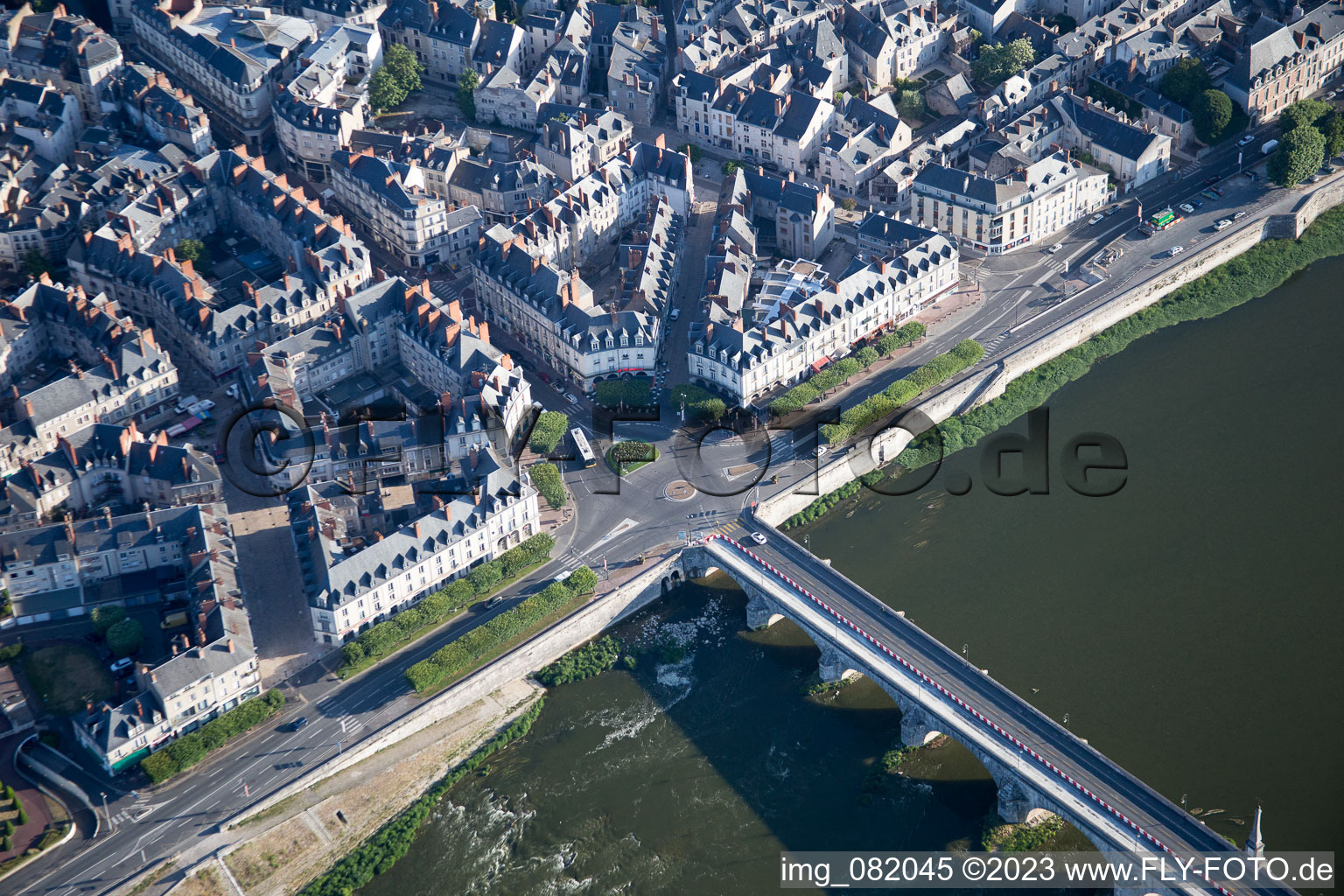 Blois dans le département Loir et Cher, France d'un drone