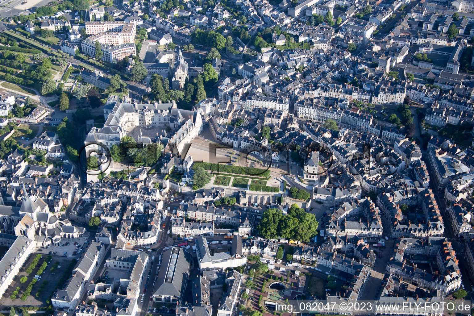 Vue aérienne de Blois dans le département Loir et Cher, France