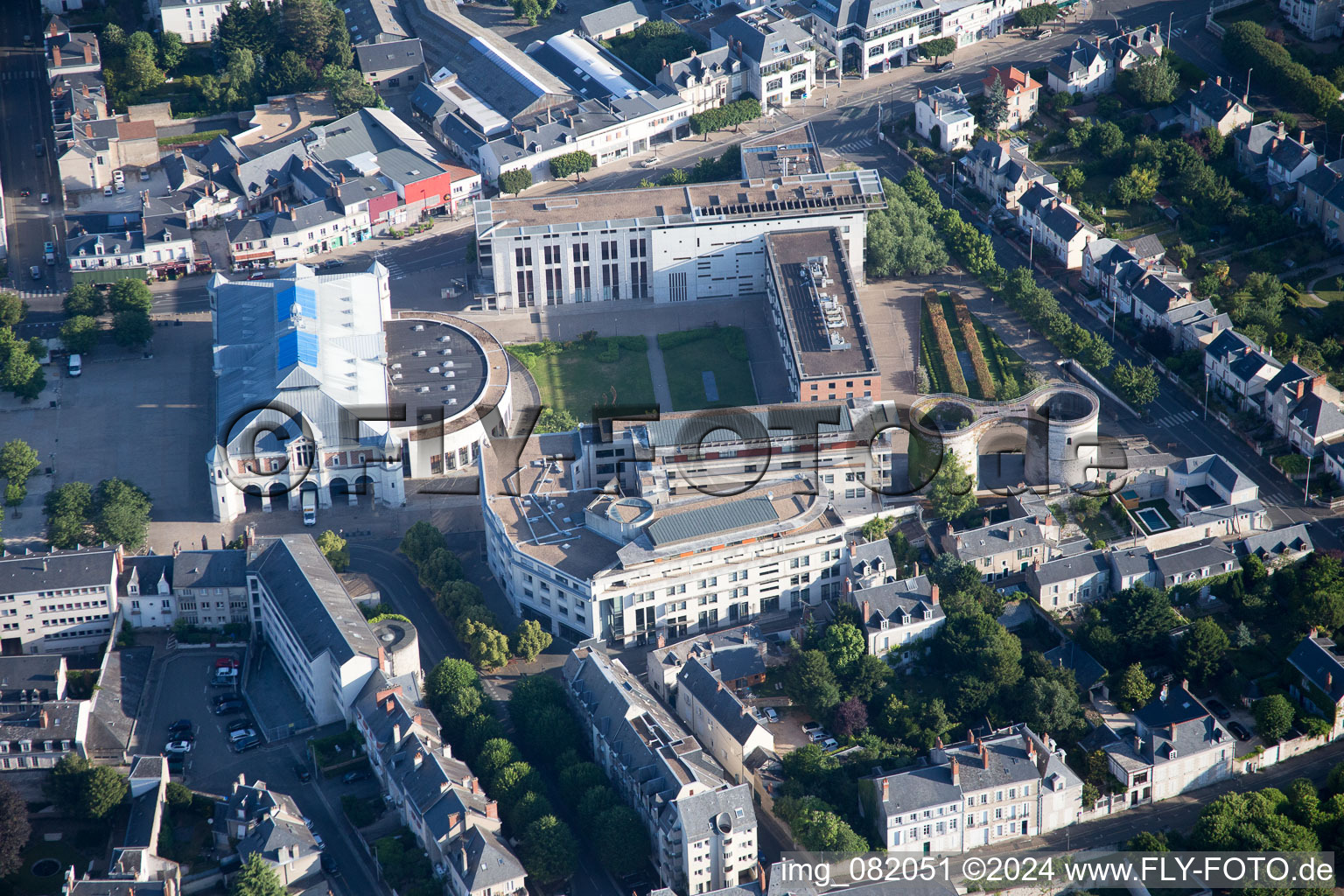 Blois dans le département Loir et Cher, France hors des airs