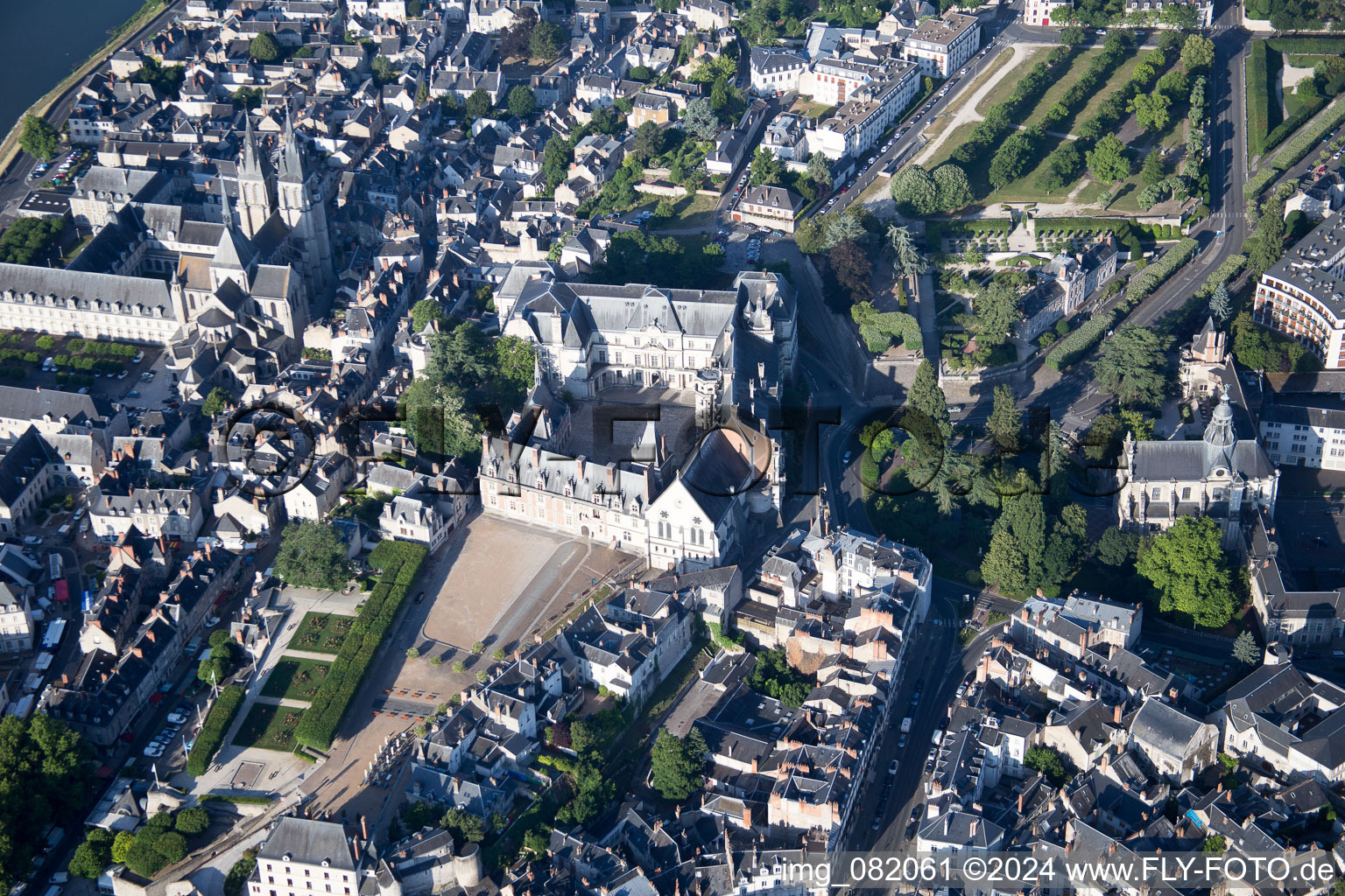 Vue aérienne de Blois dans le département Loir et Cher, France