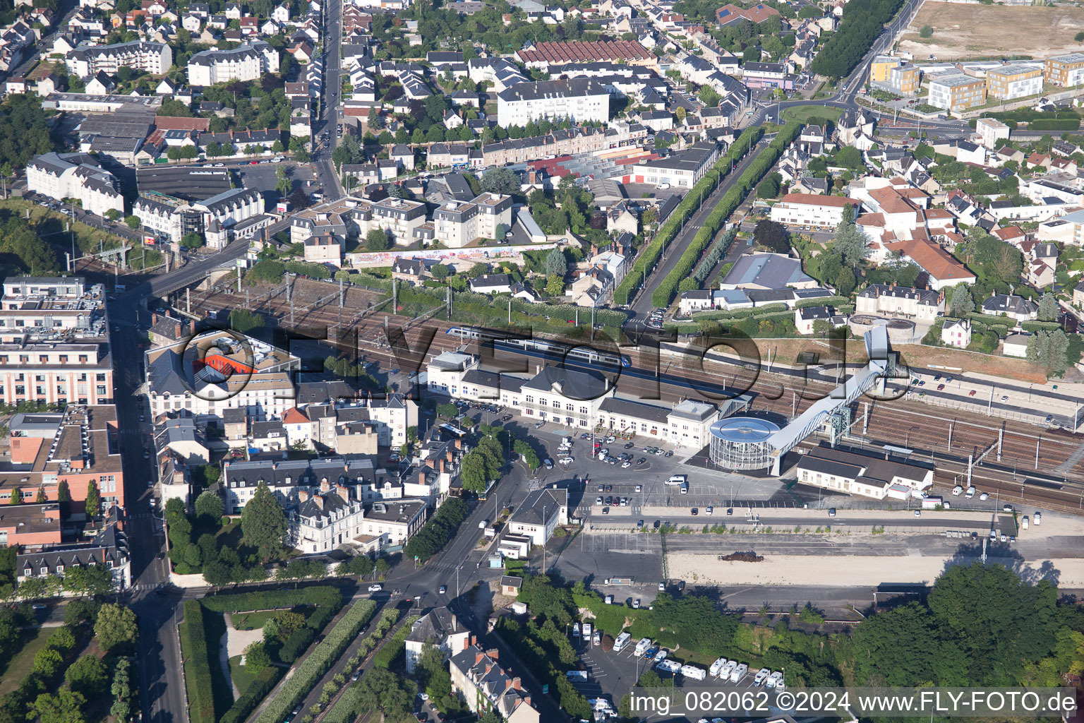 Photographie aérienne de Blois dans le département Loir et Cher, France