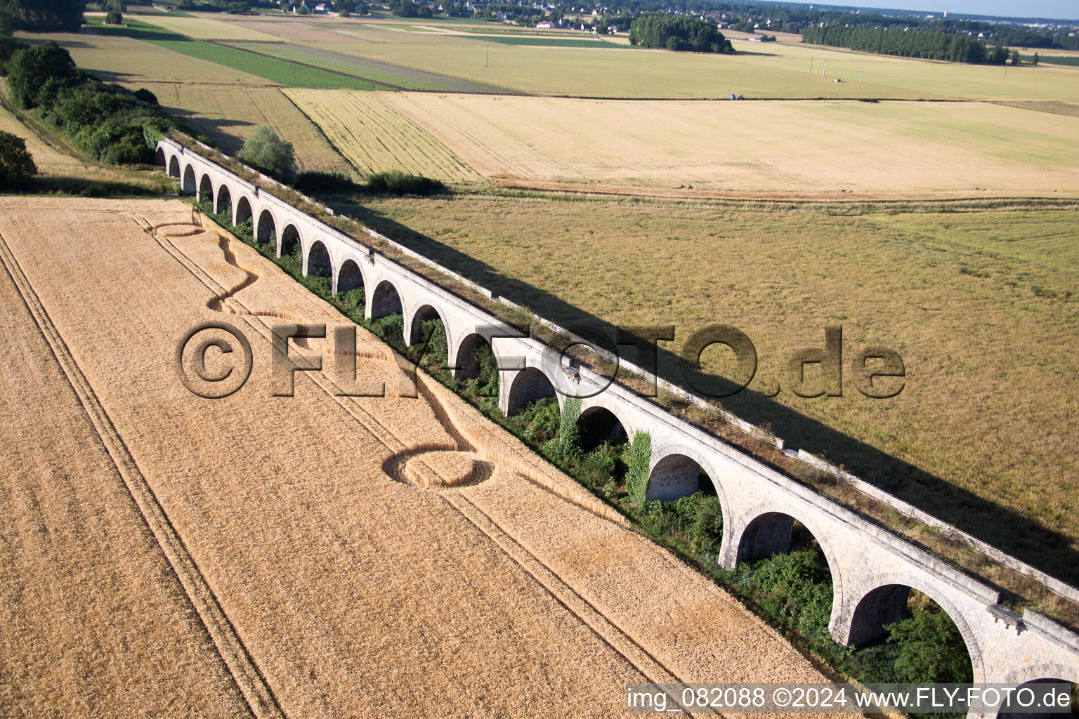 Vineuil dans le département Loir et Cher, France vue d'en haut