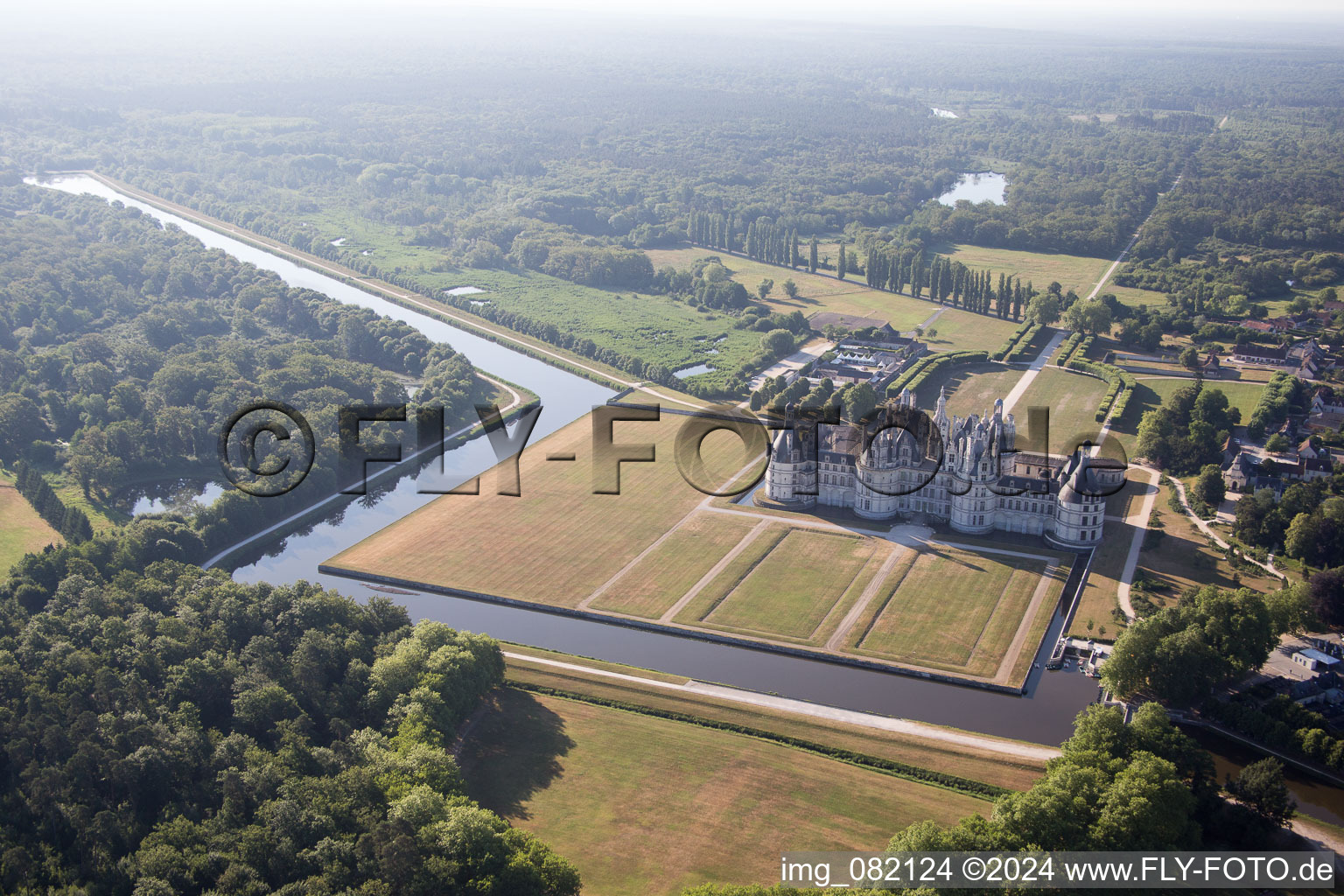 Chambord dans le département Loir et Cher, France hors des airs