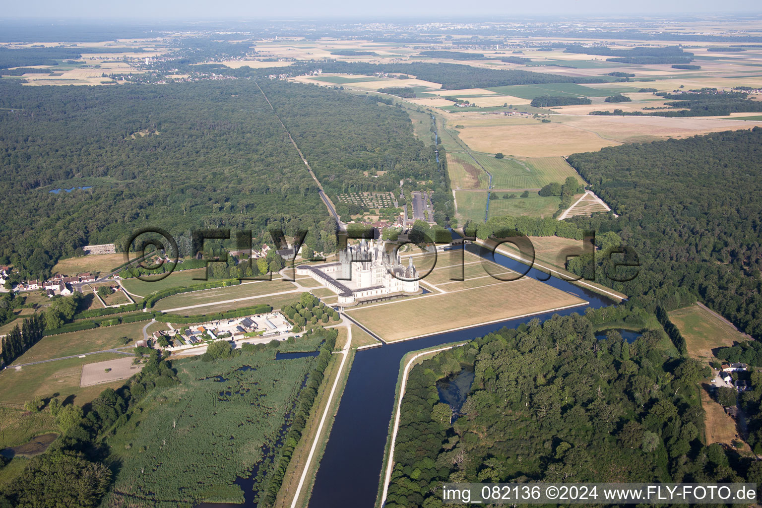 Chambord dans le département Loir et Cher, France d'un drone