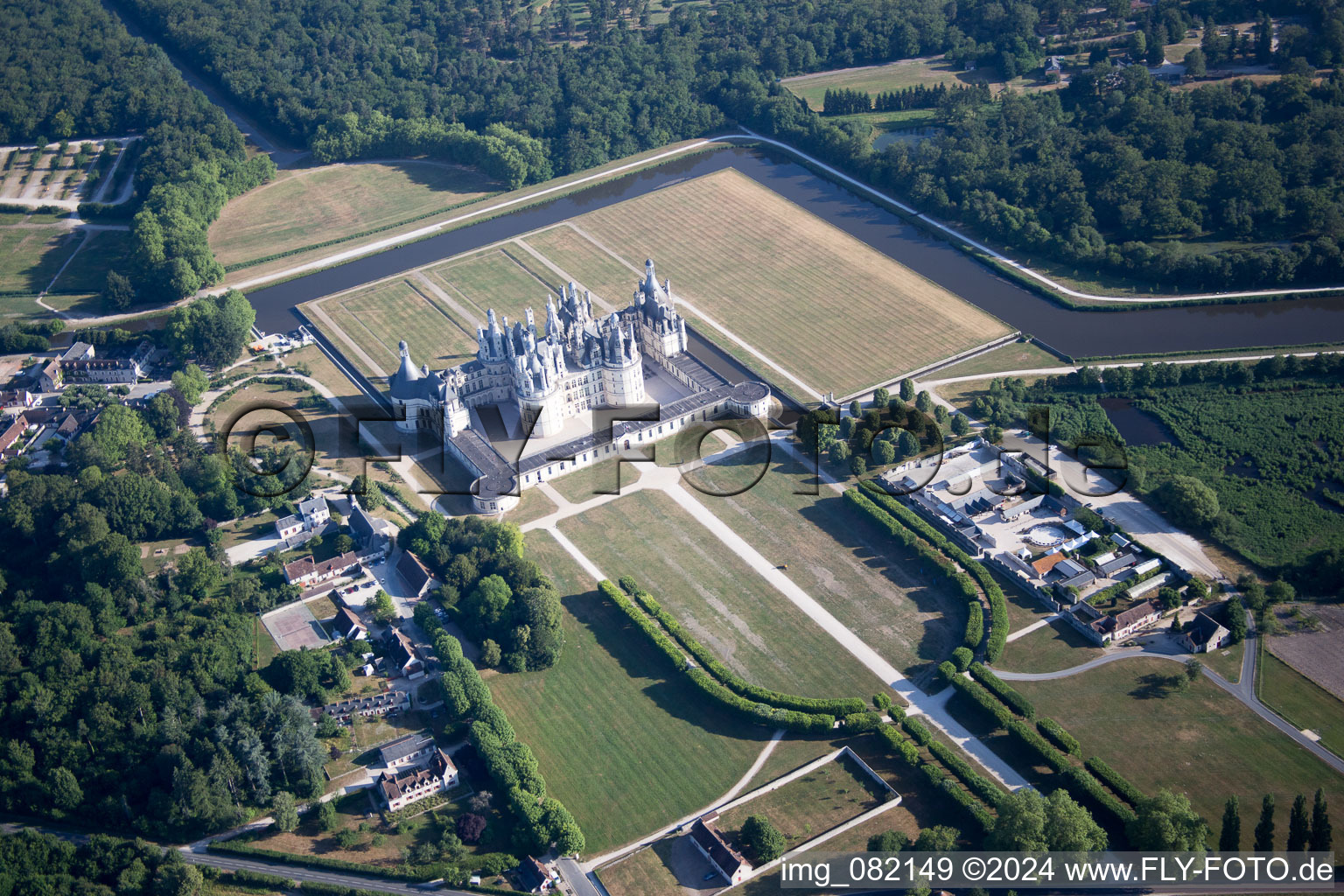 Chambord dans le département Loir et Cher, France d'en haut