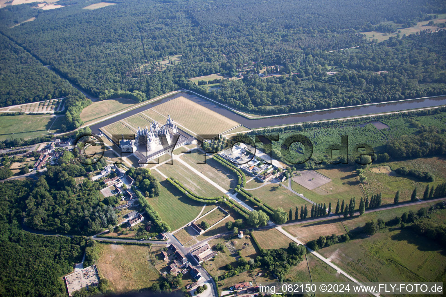 Chambord dans le département Loir et Cher, France hors des airs