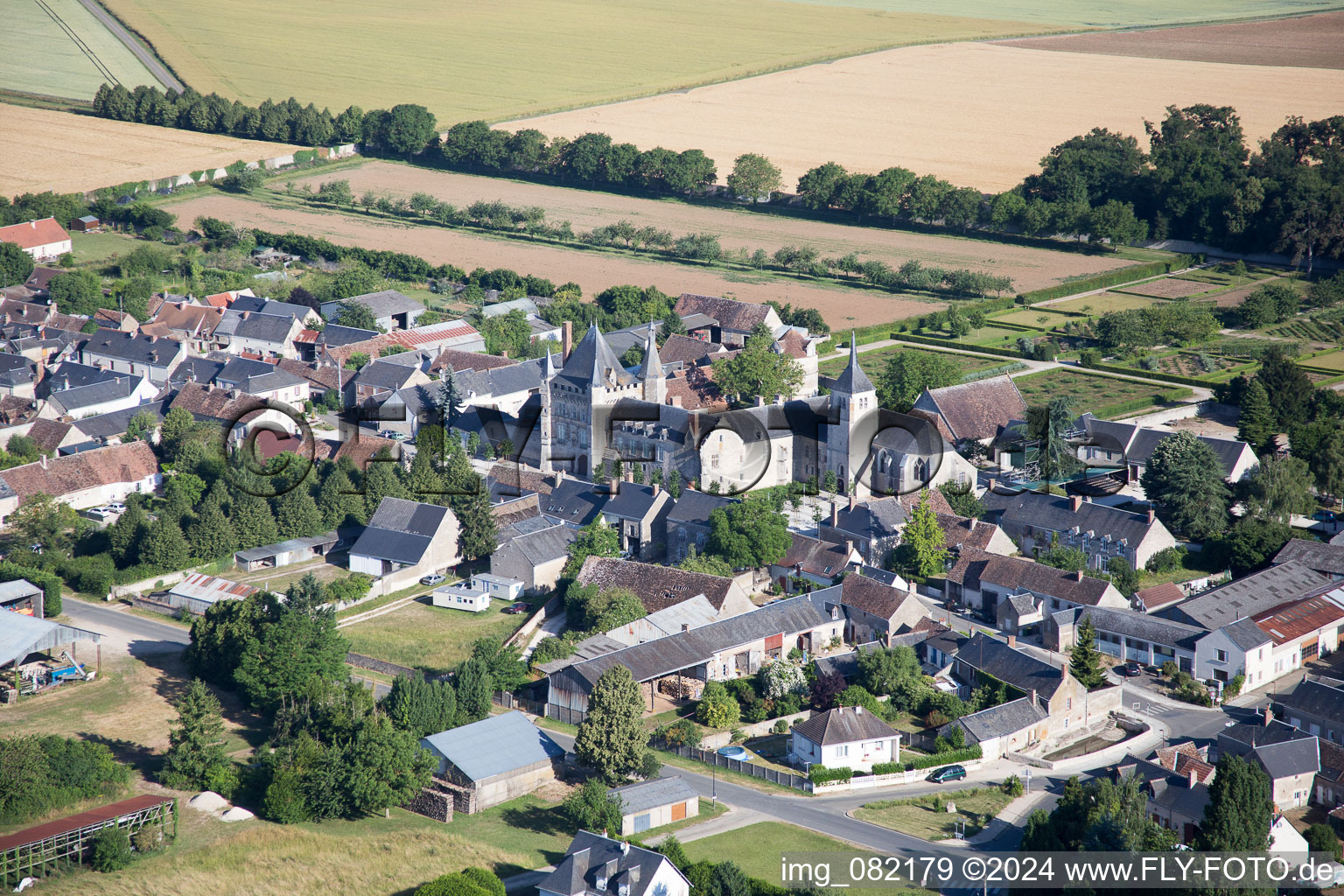 Talcy dans le département Loir et Cher, France d'en haut