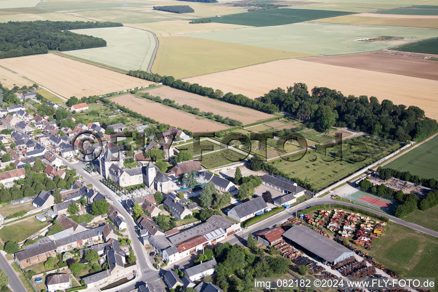 Talcy dans le département Loir et Cher, France vue d'en haut