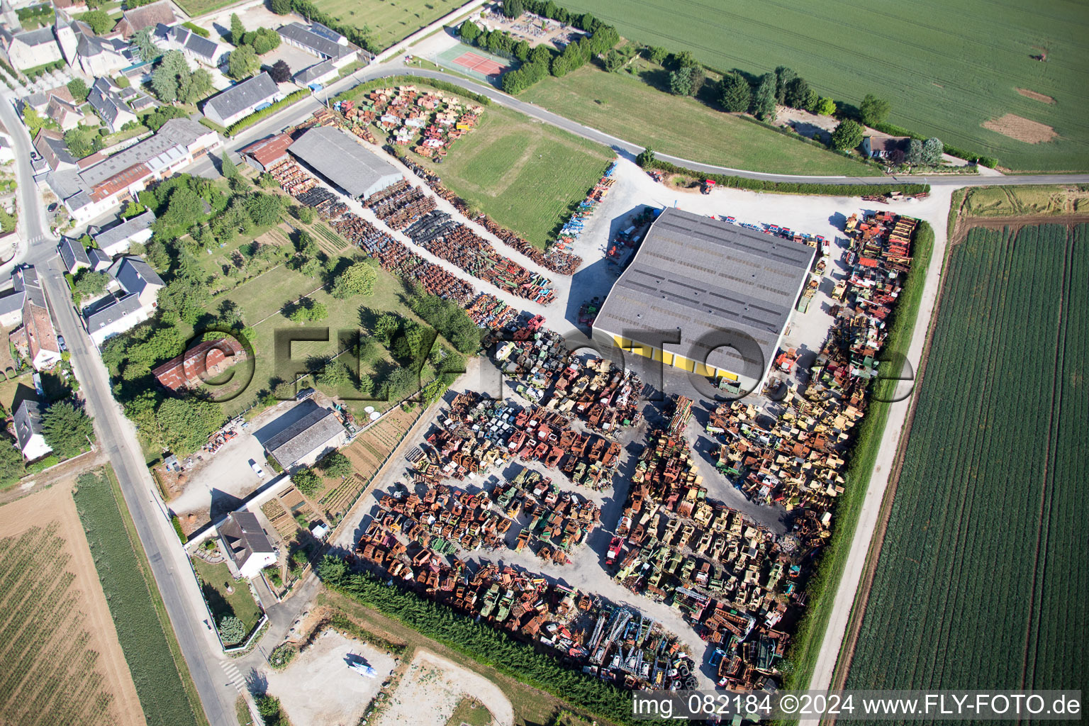 Vue d'oiseau de Talcy dans le département Loir et Cher, France