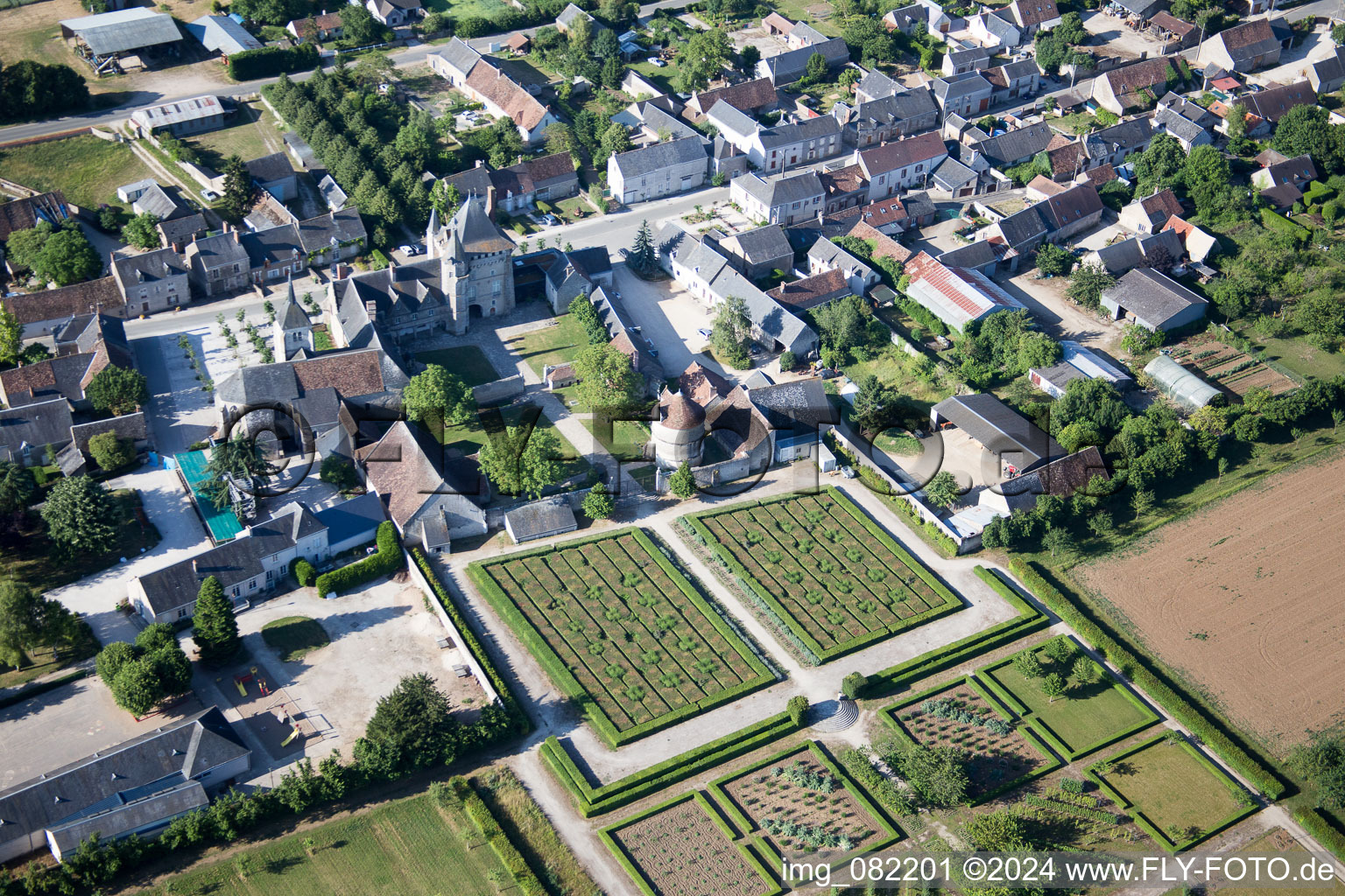 Talcy dans le département Loir et Cher, France d'en haut