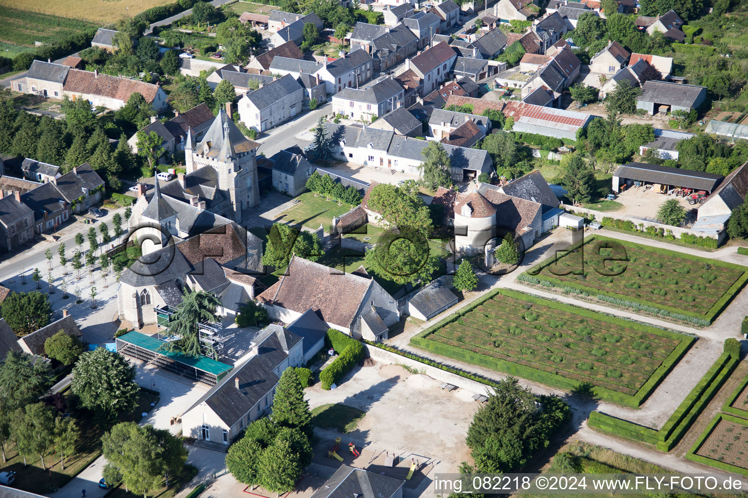 Talcy dans le département Loir et Cher, France vue d'en haut