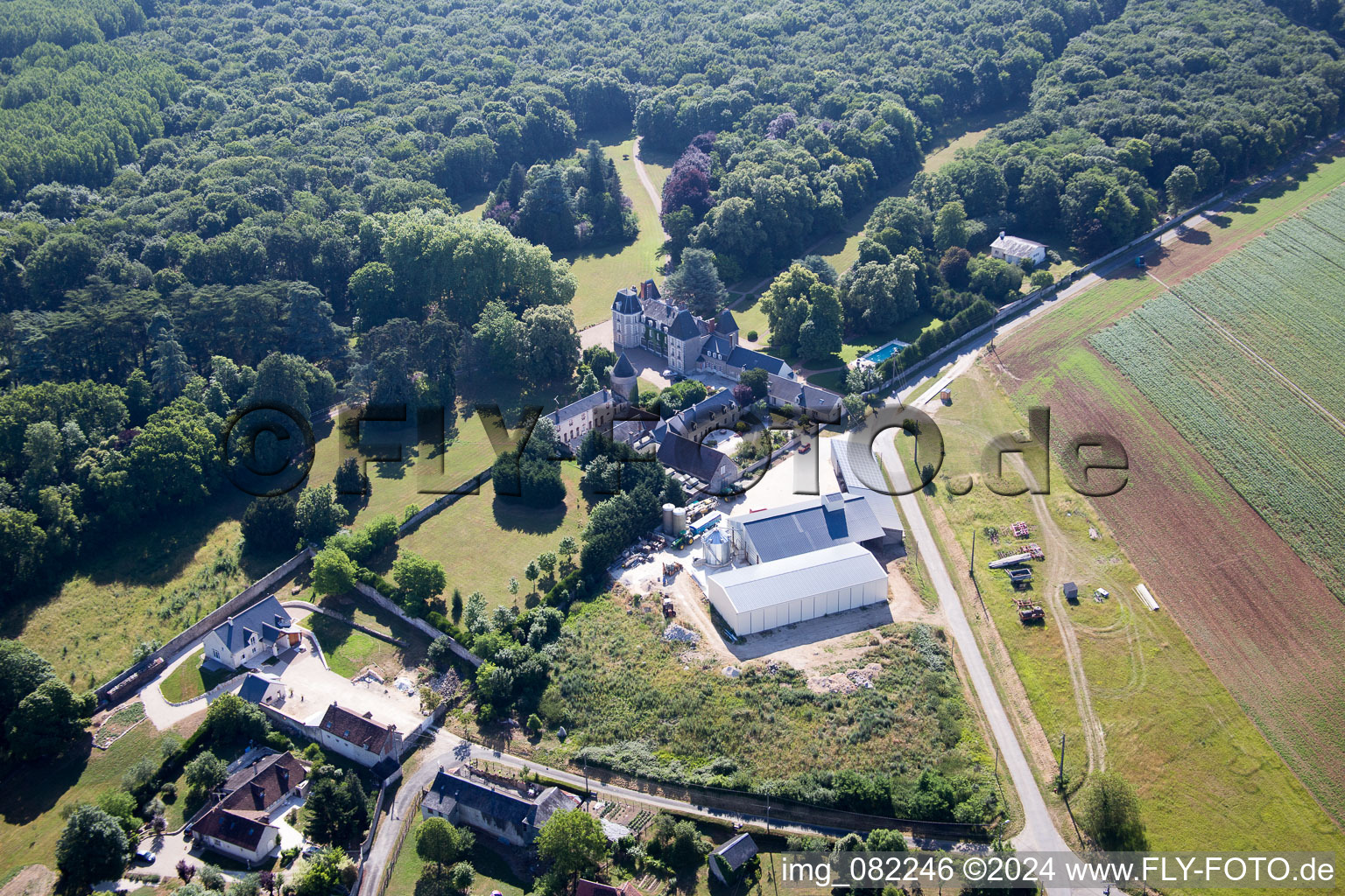 Landes-le-Gaulois dans le département Loir et Cher, France hors des airs