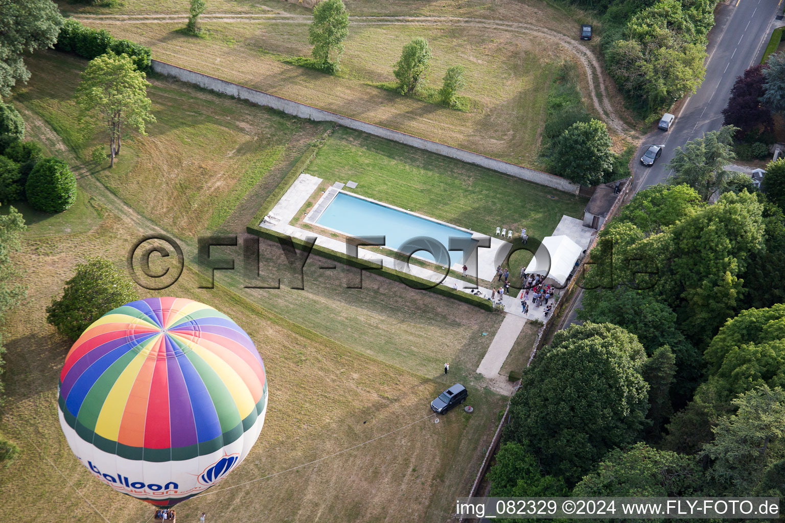 Enregistrement par drone de Nazelles-Négron dans le département Indre et Loire, France