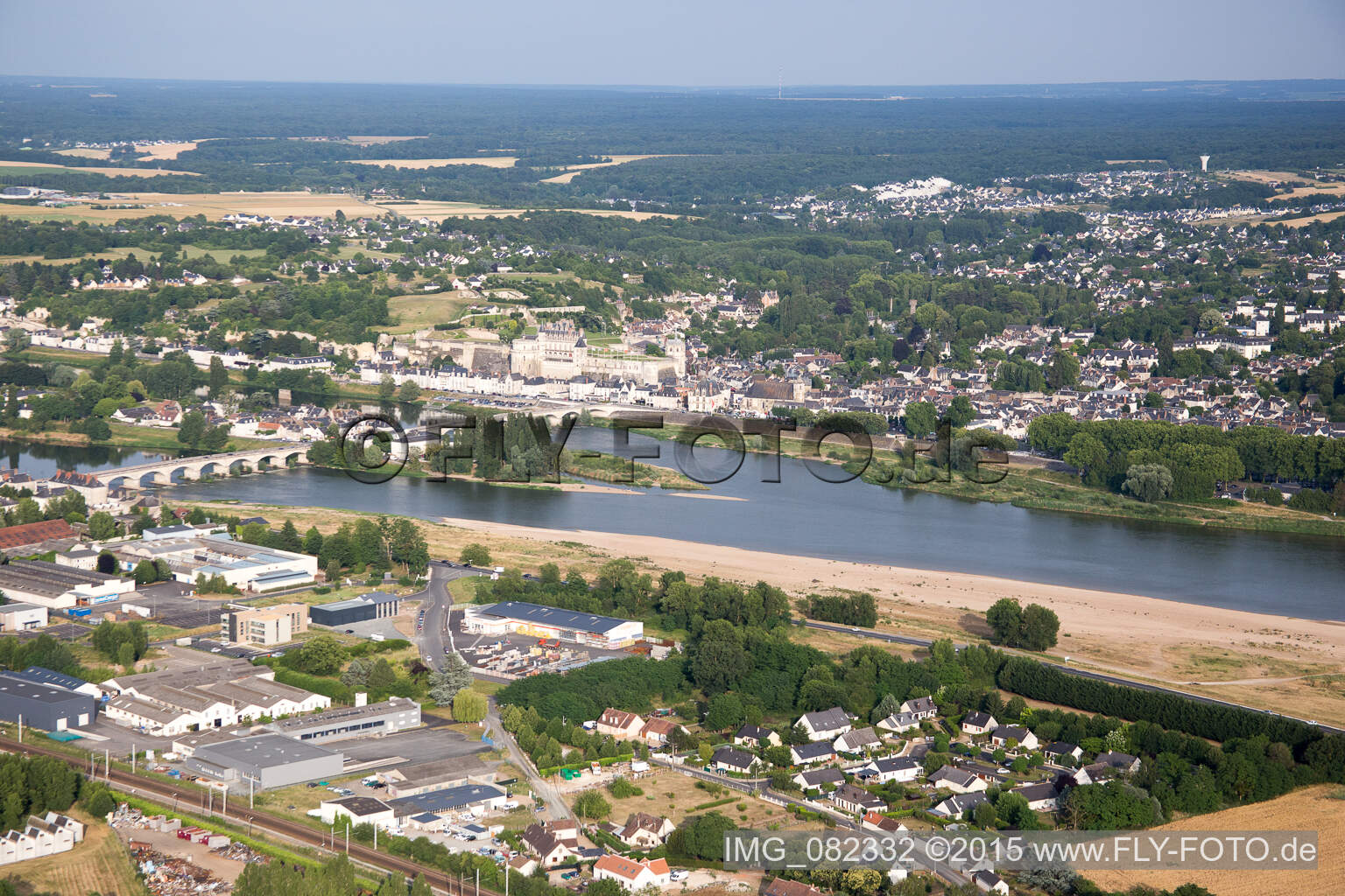 Photographie aérienne de Amboise dans le département Indre et Loire, France