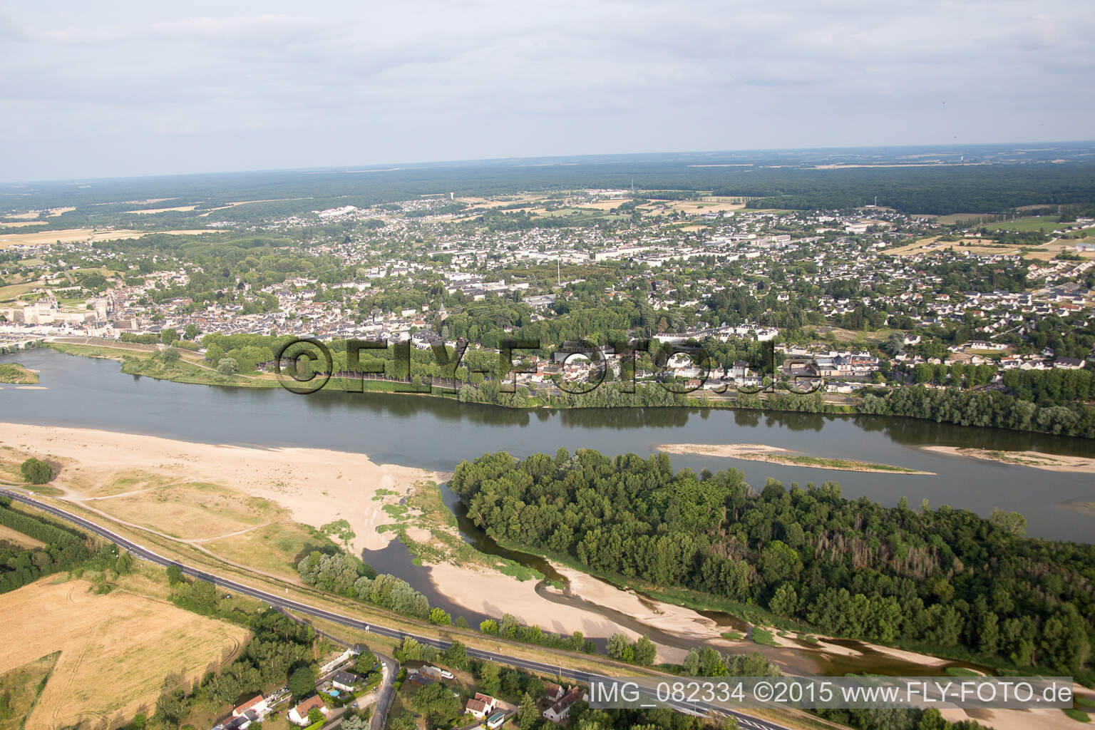 Amboise dans le département Indre et Loire, France d'en haut