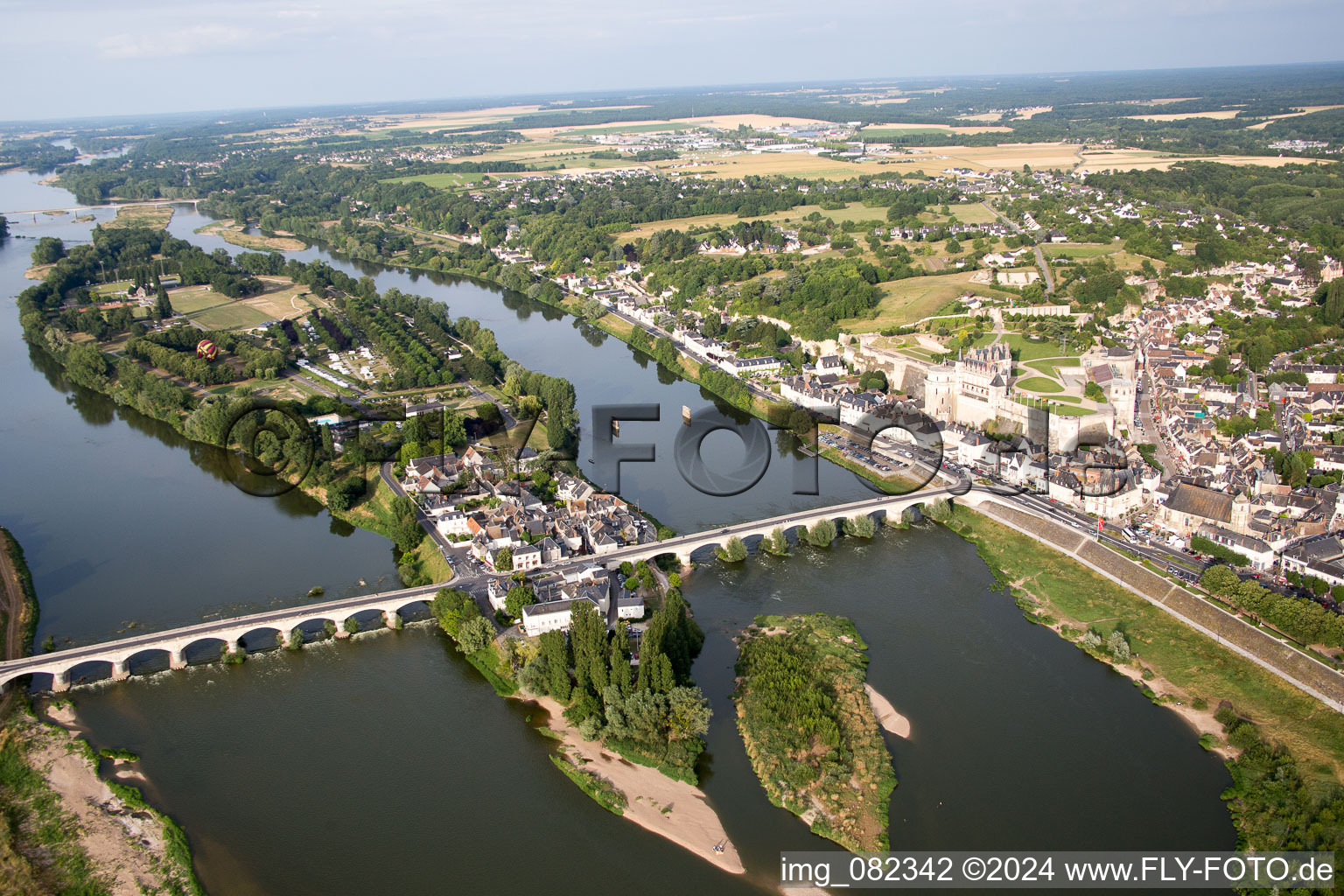 Vue oblique de Quartier Nord-Nord Est in Amboise dans le département Indre et Loire, France