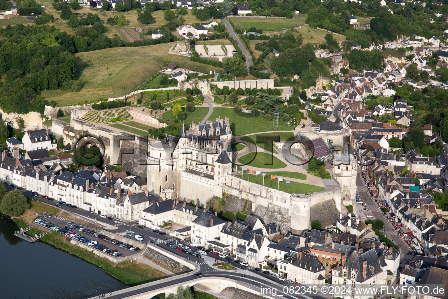 Quartier Nord-Nord Est in Amboise dans le département Indre et Loire, France hors des airs