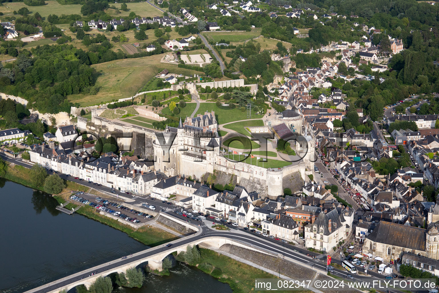 Quartier Nord-Nord Est in Amboise dans le département Indre et Loire, France vue d'en haut