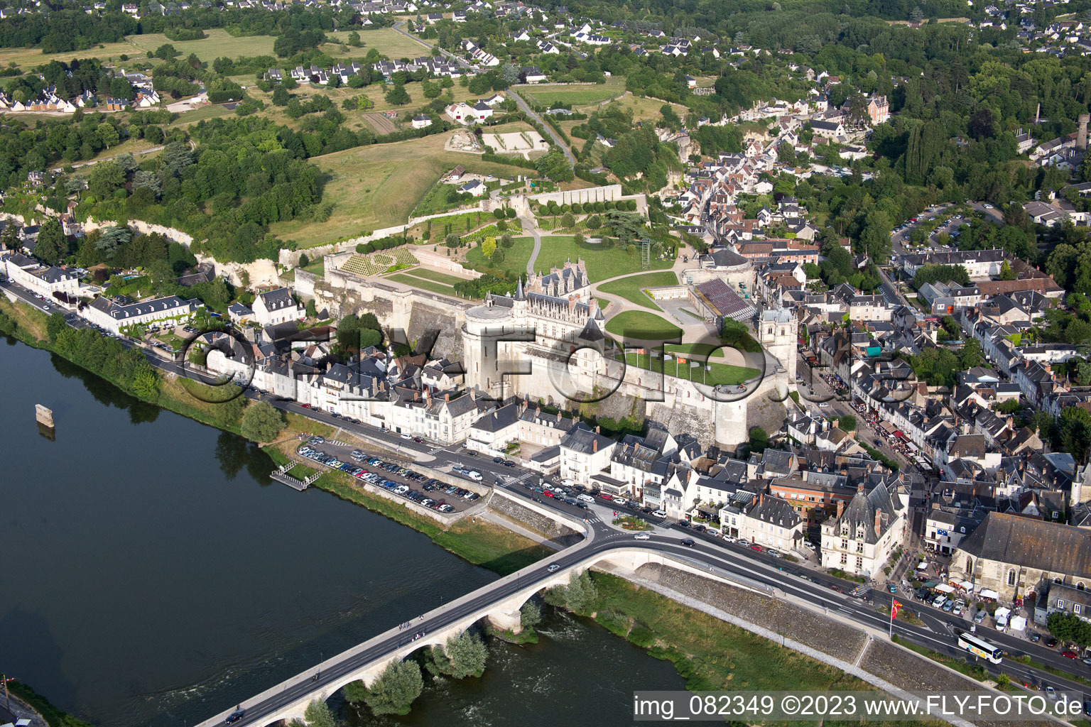 Image drone de Nazelles-Négron dans le département Indre et Loire, France
