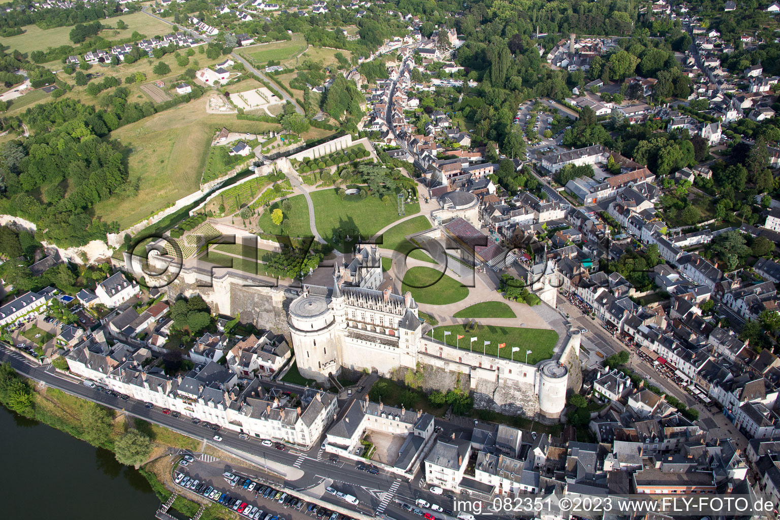 Amboise dans le département Indre et Loire, France d'en haut