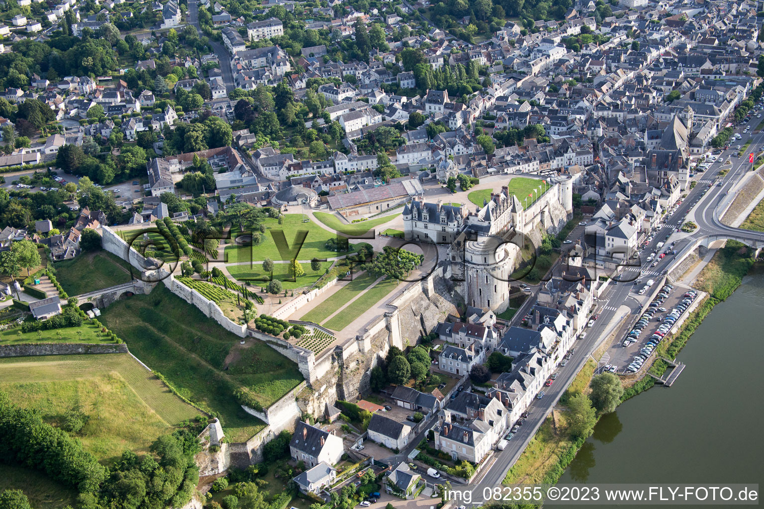 Amboise dans le département Indre et Loire, France d'un drone