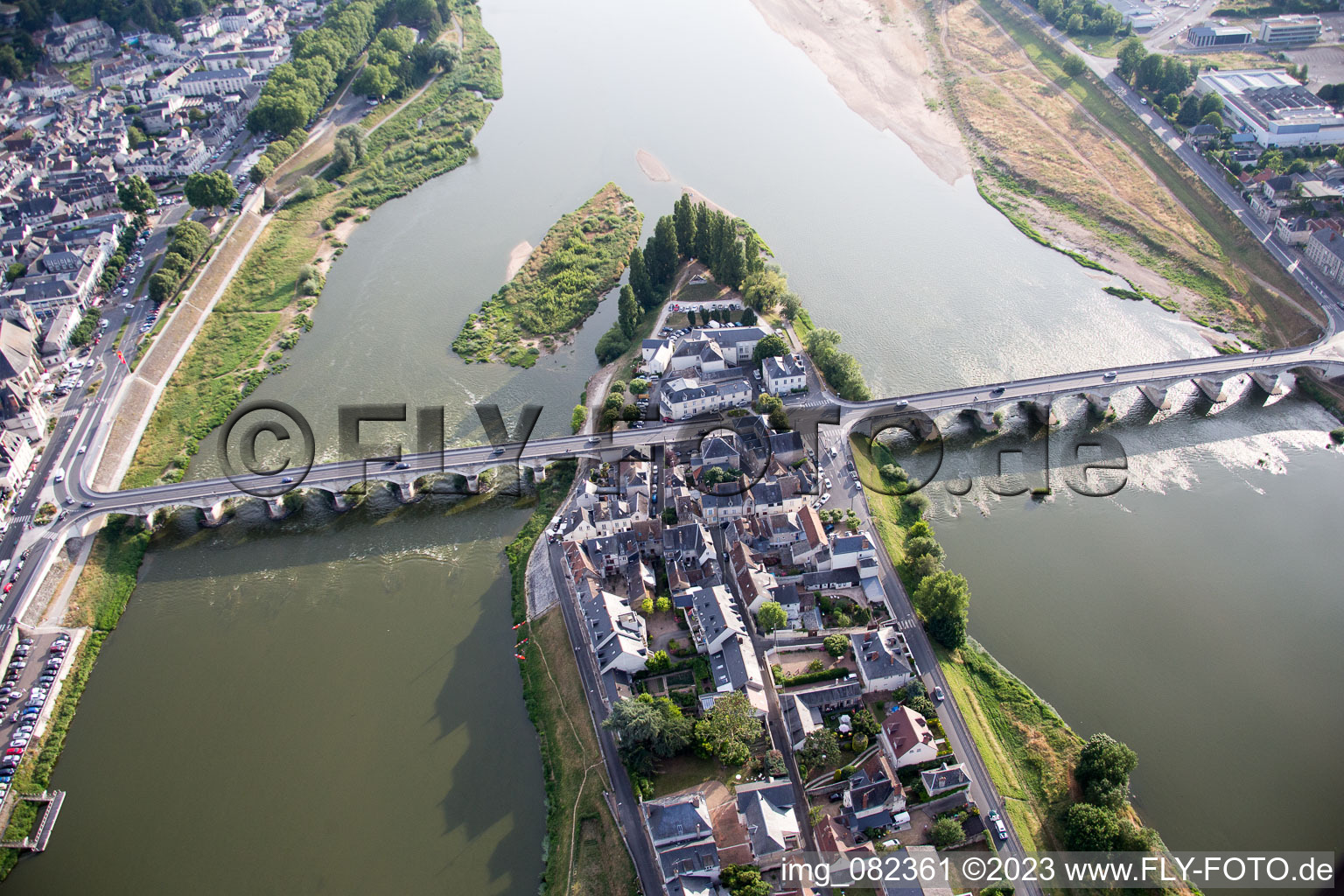 Amboise dans le département Indre et Loire, France d'en haut