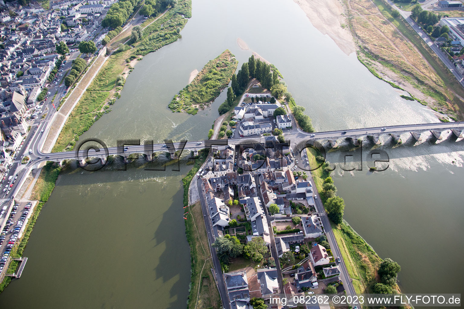Amboise dans le département Indre et Loire, France d'un drone
