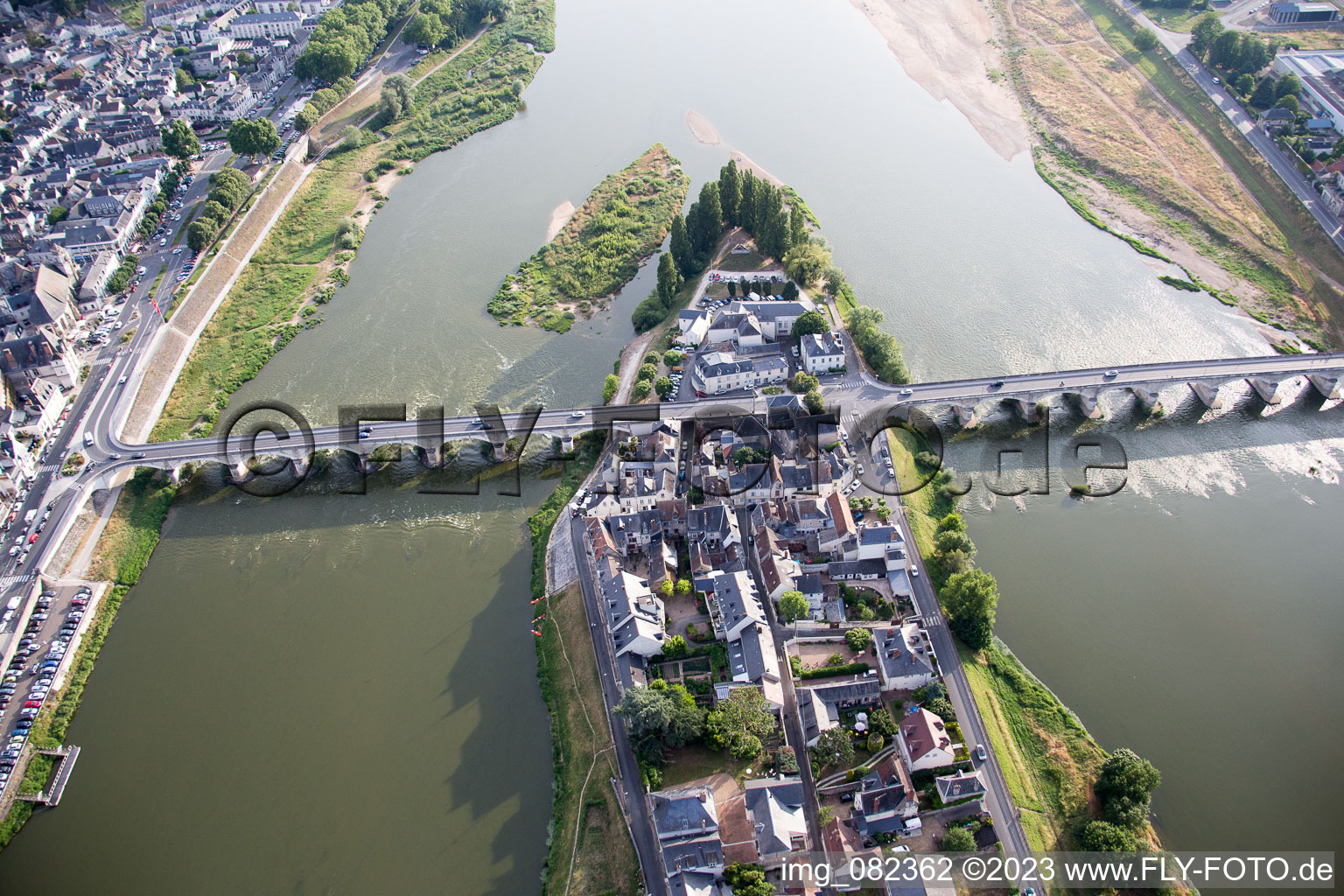 Amboise dans le département Indre et Loire, France hors des airs