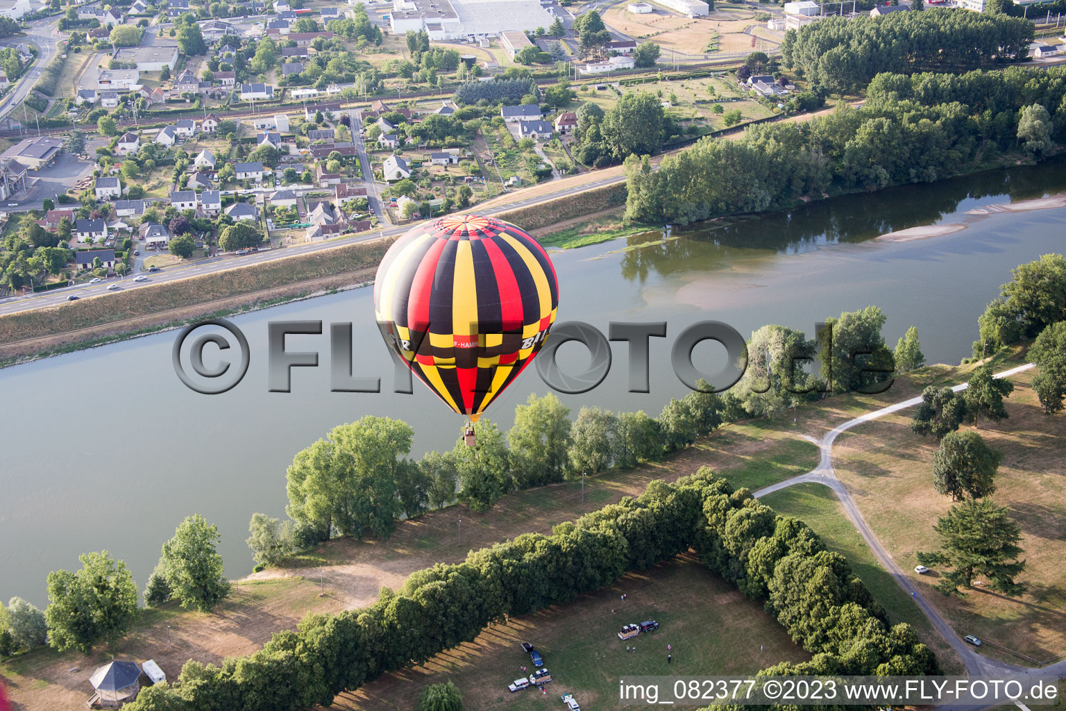 Amboise dans le département Indre et Loire, France d'en haut