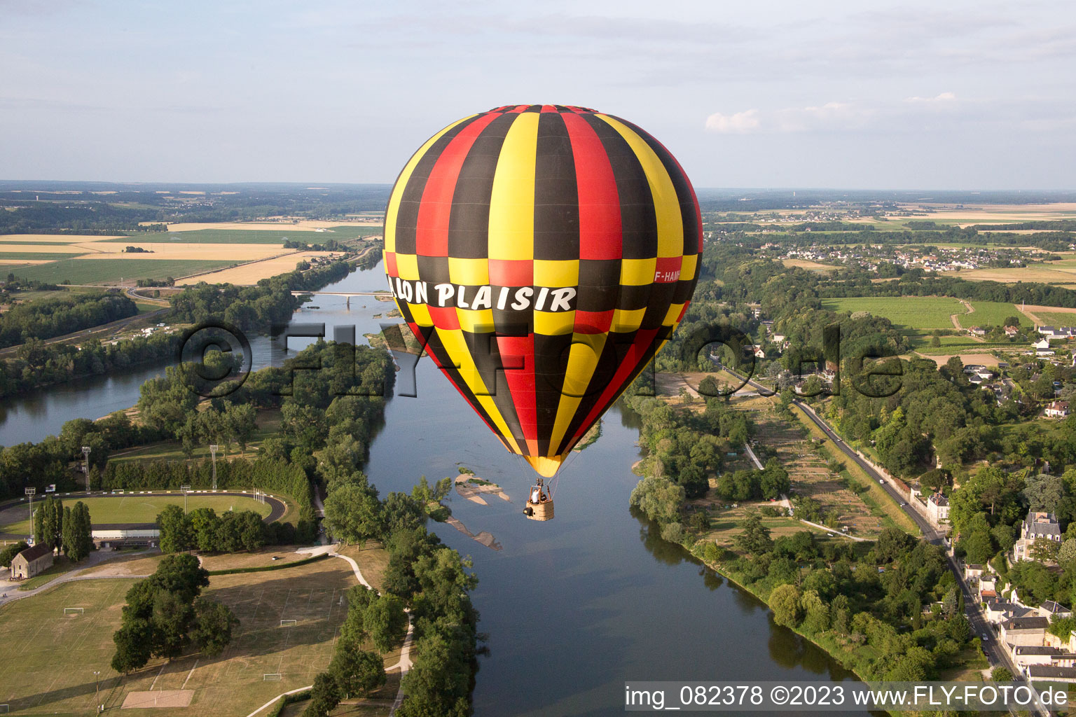 Amboise dans le département Indre et Loire, France hors des airs