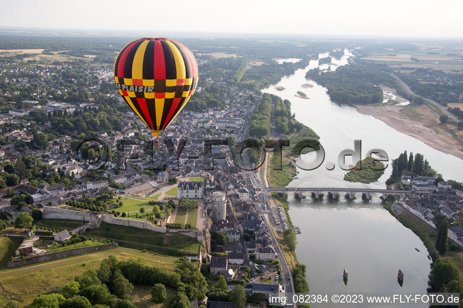 Amboise dans le département Indre et Loire, France hors des airs