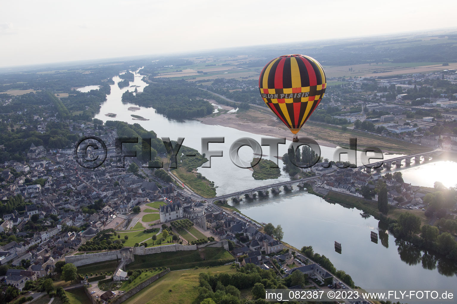 Amboise dans le département Indre et Loire, France d'un drone