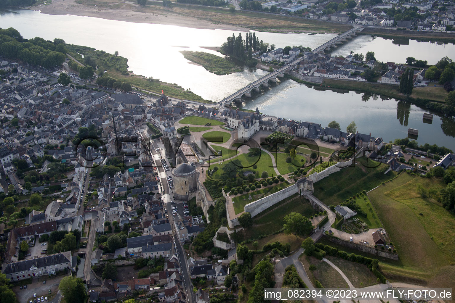 Amboise dans le département Indre et Loire, France d'en haut