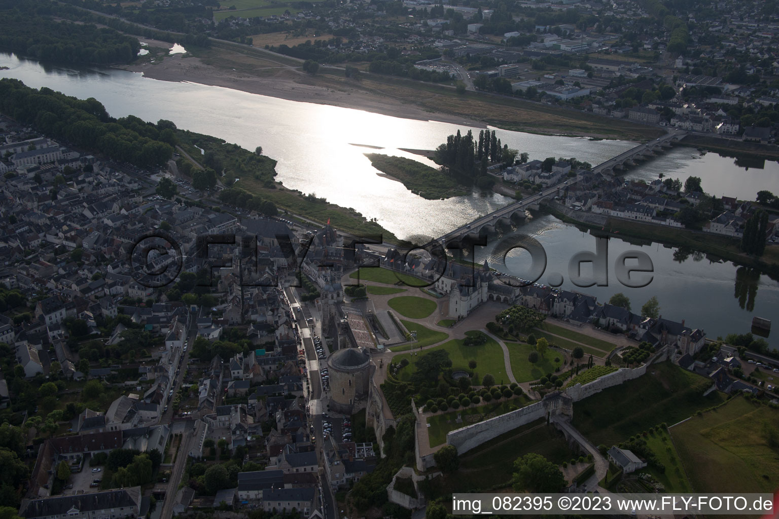 Amboise dans le département Indre et Loire, France d'un drone