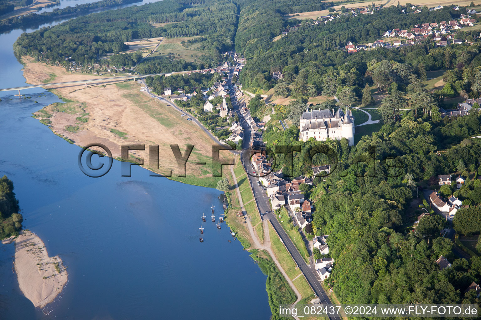 Chaumont-sur-Loire dans le département Loir et Cher, France hors des airs