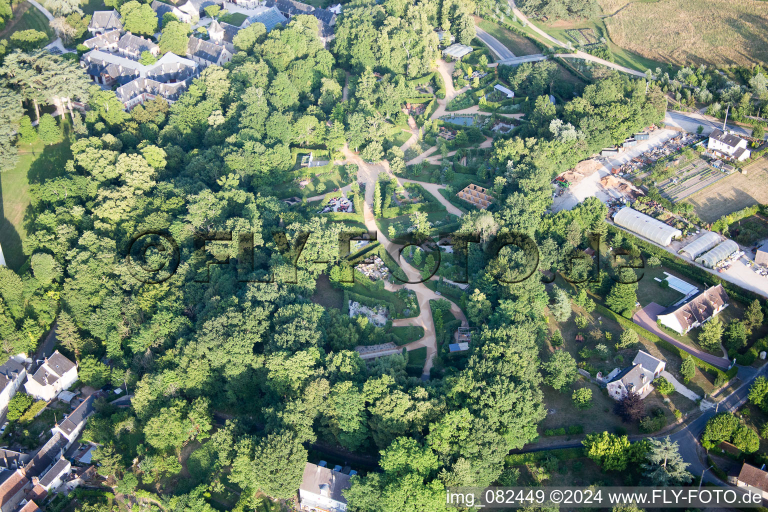 Chaumont-sur-Loire dans le département Loir et Cher, France d'un drone